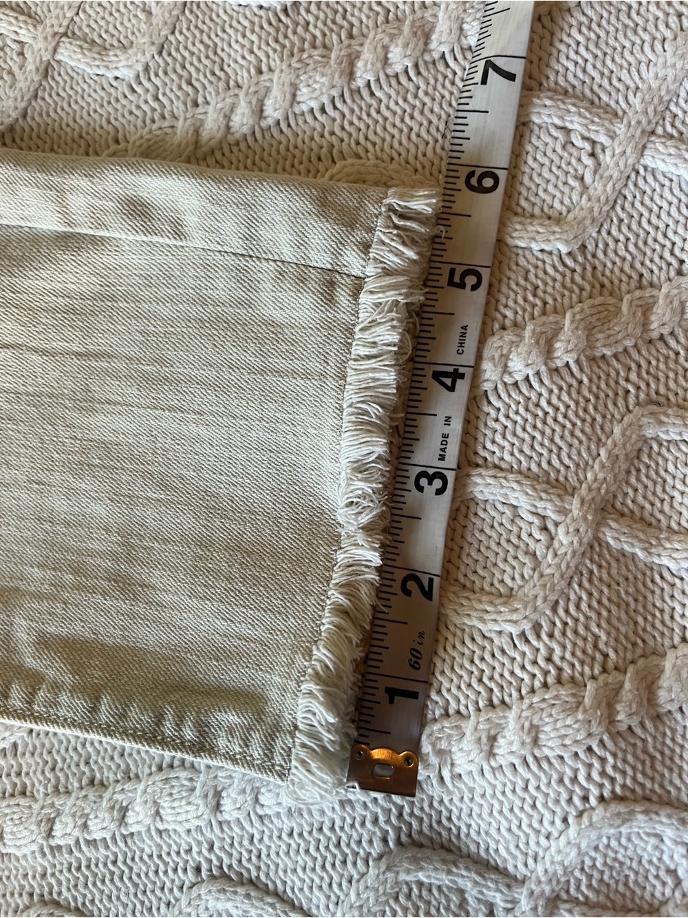 Loft Light Ivory Slim Zip-Pocket Ankle Pants with Fray Modern Skinny SZ 8 - Picture 5 of 15